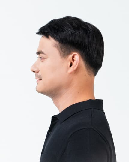 Tóc giả nam Short Quiff cho tóc hói làm từ tóc thật