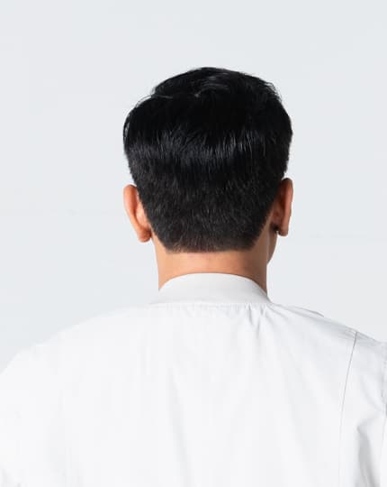 Tóc giả nam siêu chân tóc cho trán cao hói chữ M làm từ tóc thật