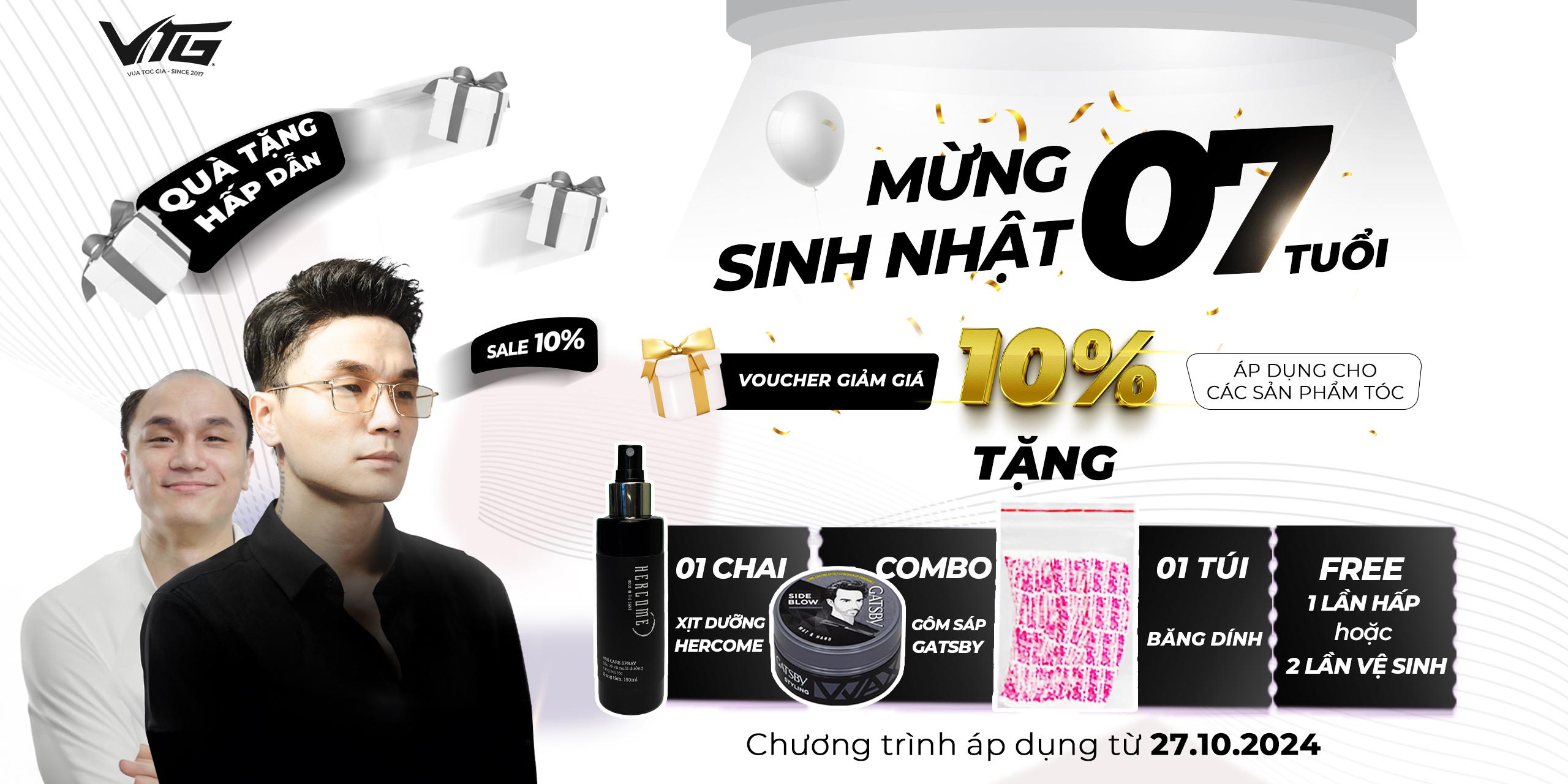 Tưng Bừng Ưu Đãi Mừng Sinh Nhật Vua Tóc Giả 7 Tuổi