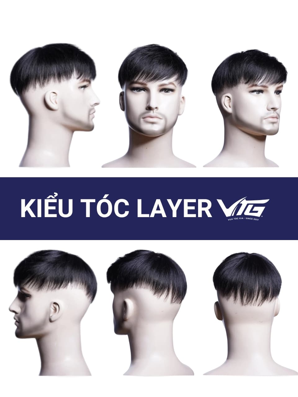 Tóc giả nam Layer giá rẻ từ sợi tóc tự nhiên