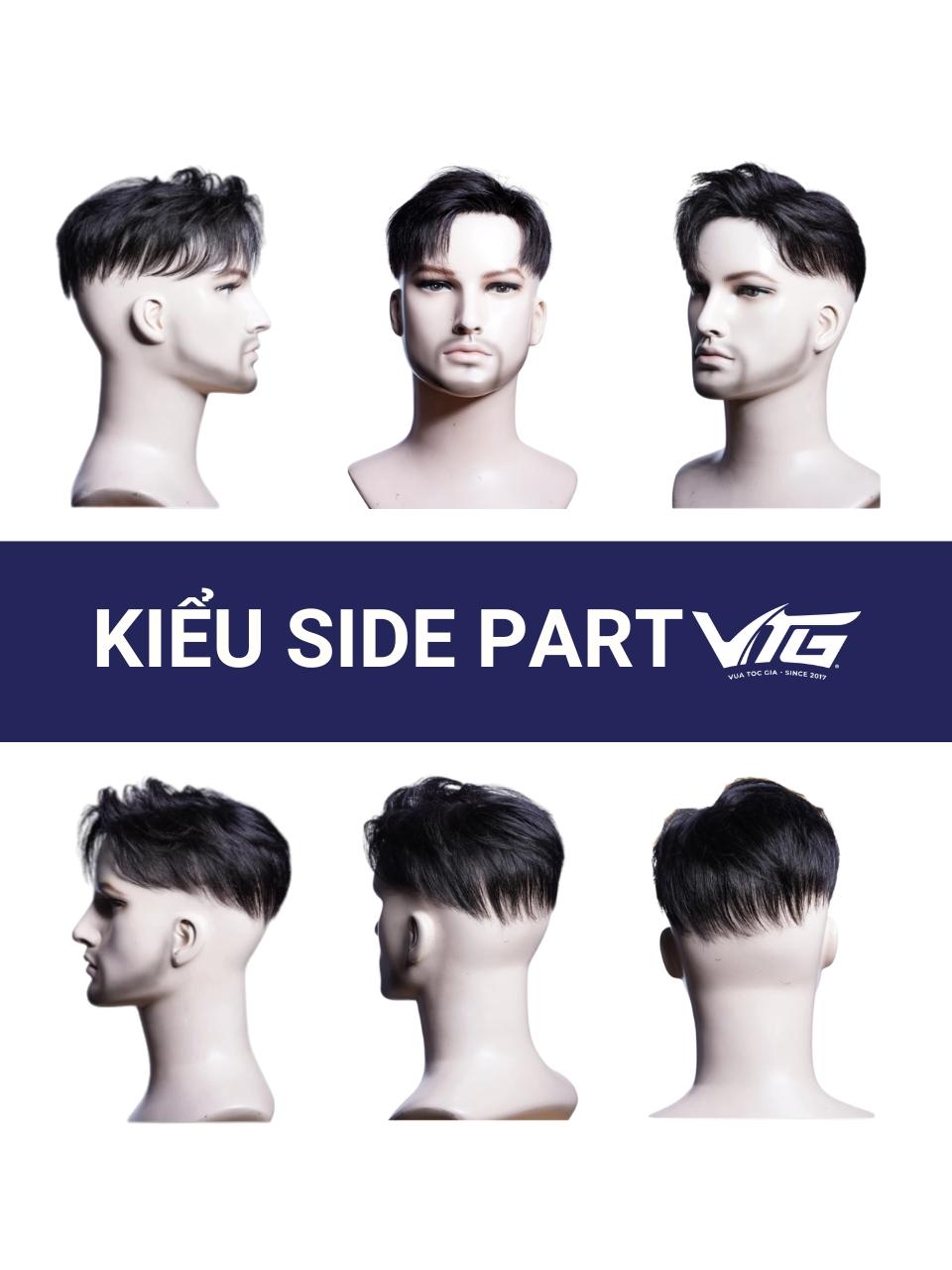 Tóc giả nam Side Part giá rẻ từ sợi tóc tự nhiên