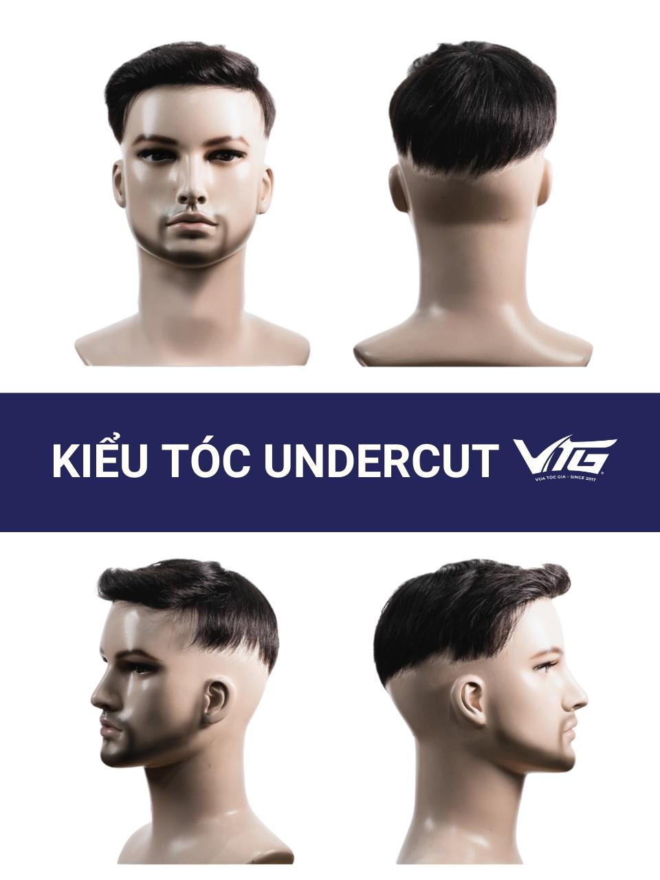 Tóc giả nam Undercut giá rẻ từ sợi tóc tự nhiên