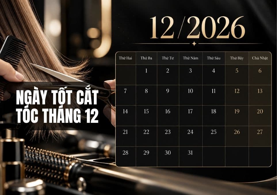 Ngày tốt cắt tóc tháng 12/2026: Lịch cắt tóc đón may mắn, tài lộc